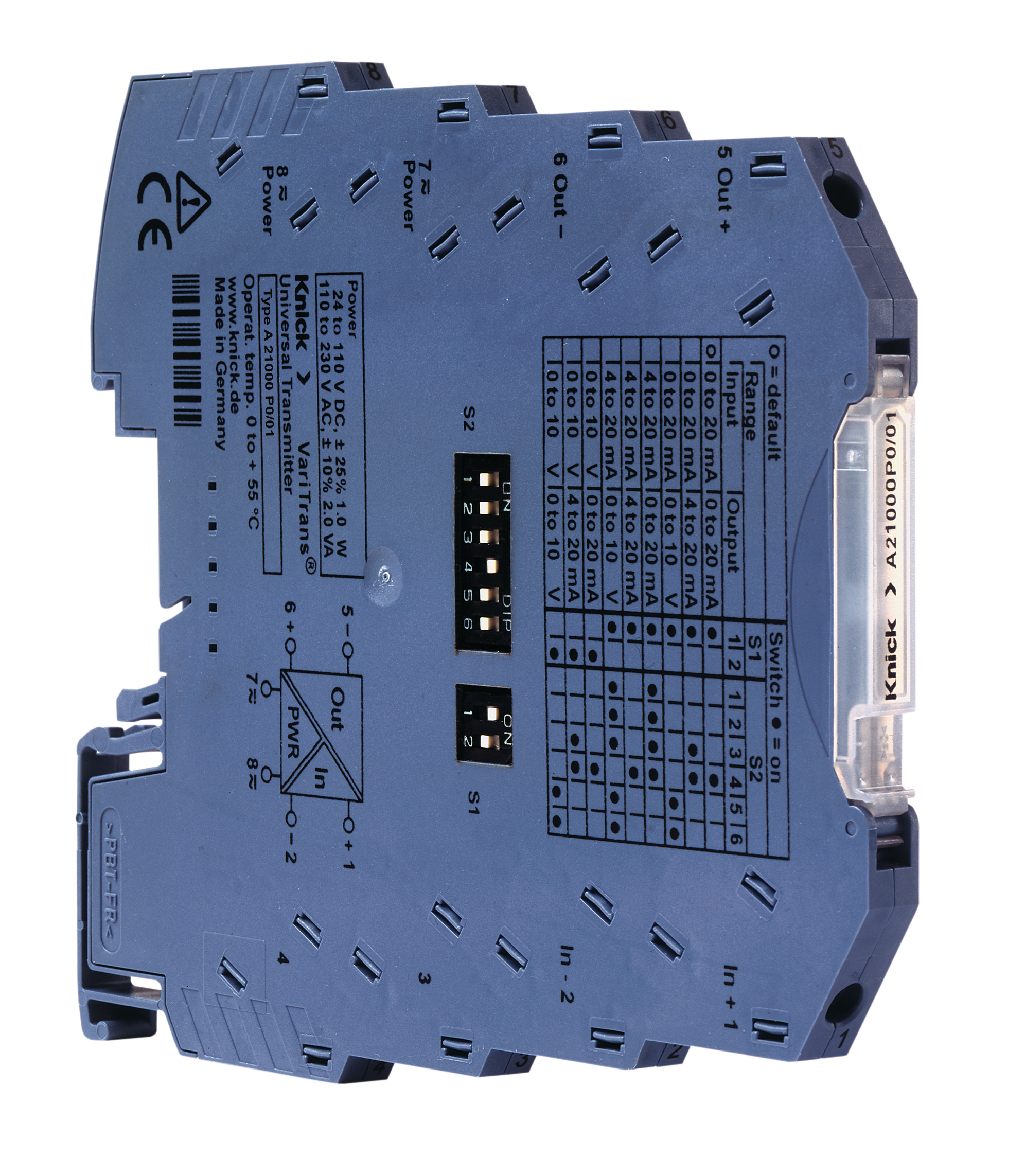 A21000 Isolated Standard Signal Conditioner | Input and Output 0(4) … 20 mA or 0 … 10 V | Isolation up to 300 V