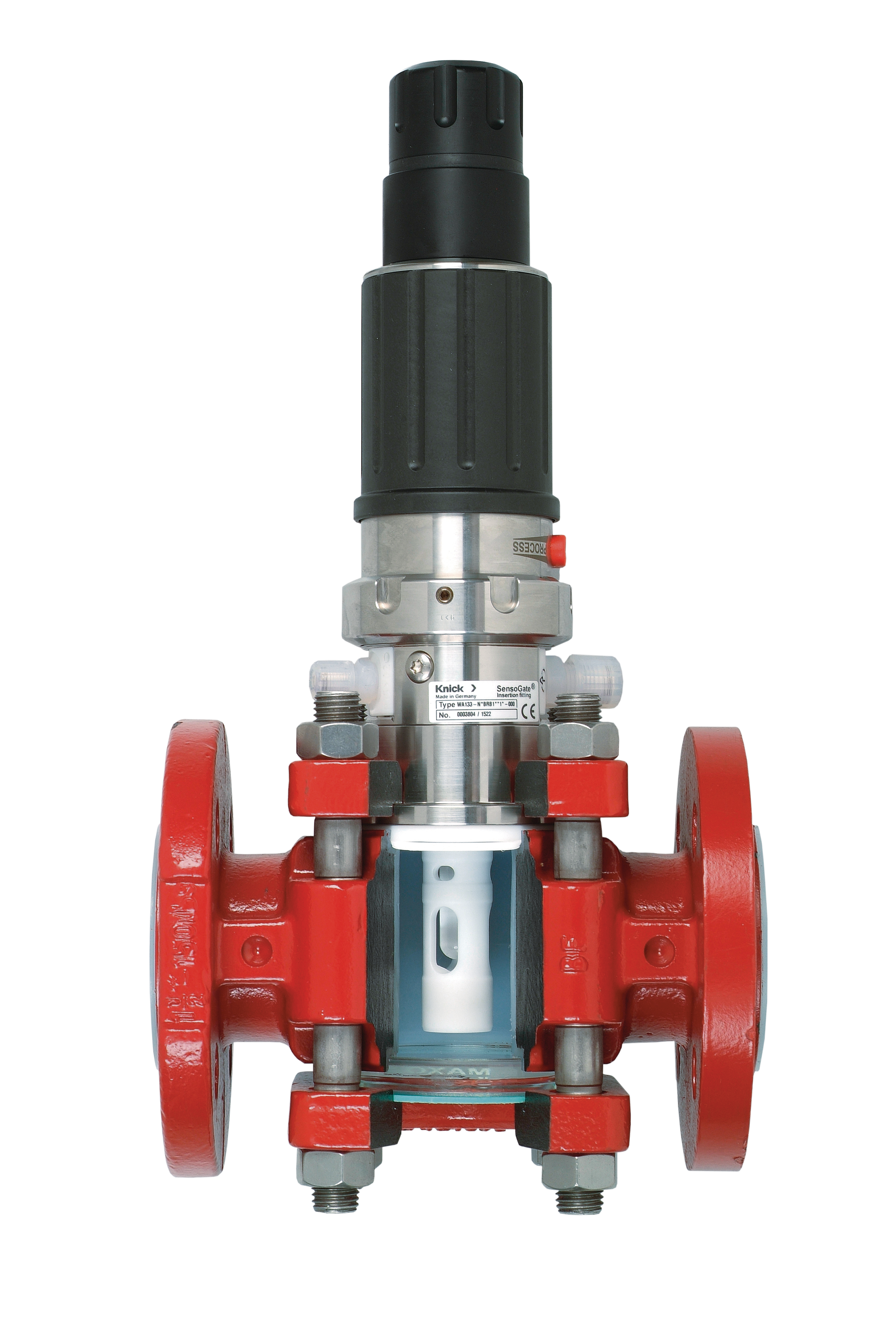 WA133M SensoGate Retractable Fitting | Modular | Manual with rotary drive | Process-wetted parts made of PTFE