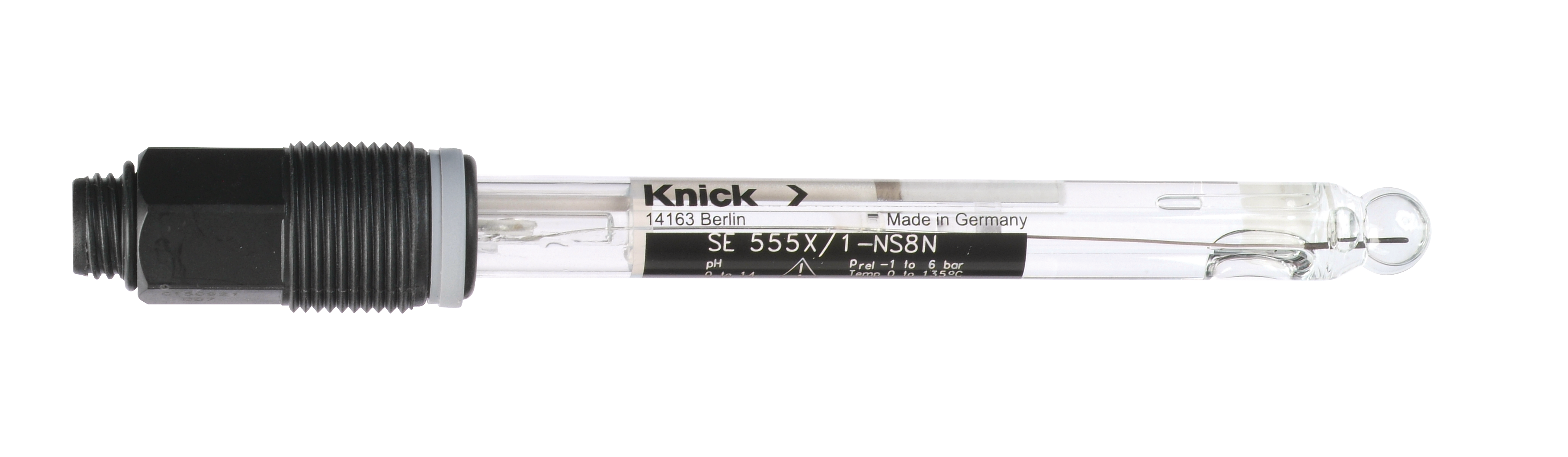 SE555 pH-Sensor | DIN Koax (S8) | 120 mm | Ex | Sterilisierbar | Für aggressive Medien