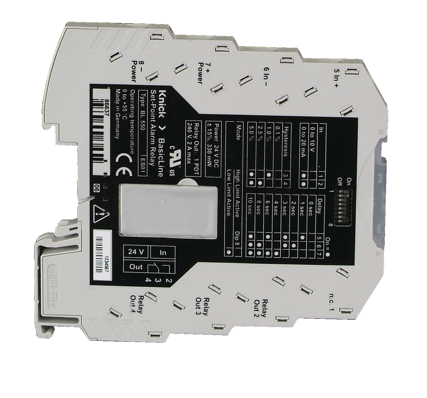 BL550 Set-Point Alarm Relay | Input 0(4) … 20 mA or 0…10V | Output changeover relay contact